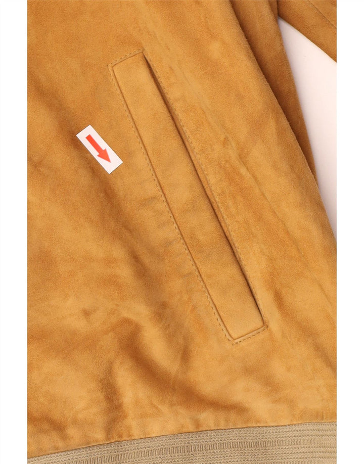 Geani Bomber de piele intoarsa pentru barbati IT 56 3XL piele bej