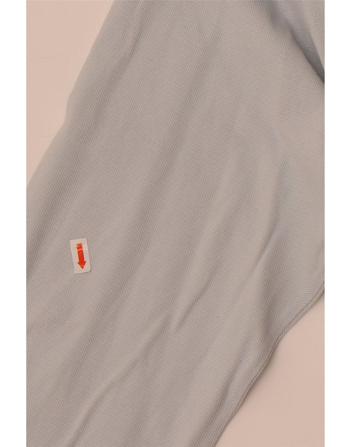 Cămașă polo pentru bărbați Kappa cu mânecă lungă, bumbac albastru mediu