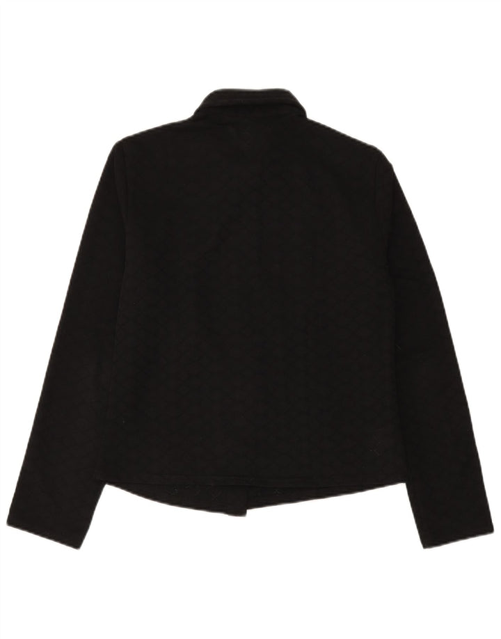 Bluză cămașă crop BENETTON pentru femei IT 46 Poliester negru mare