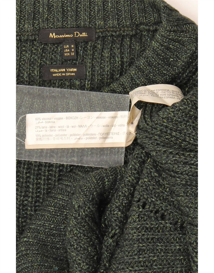 Massimo Dutti Pulover supradimensionat pentru femei cu decolteu triplu UK 14 Medium Khaki