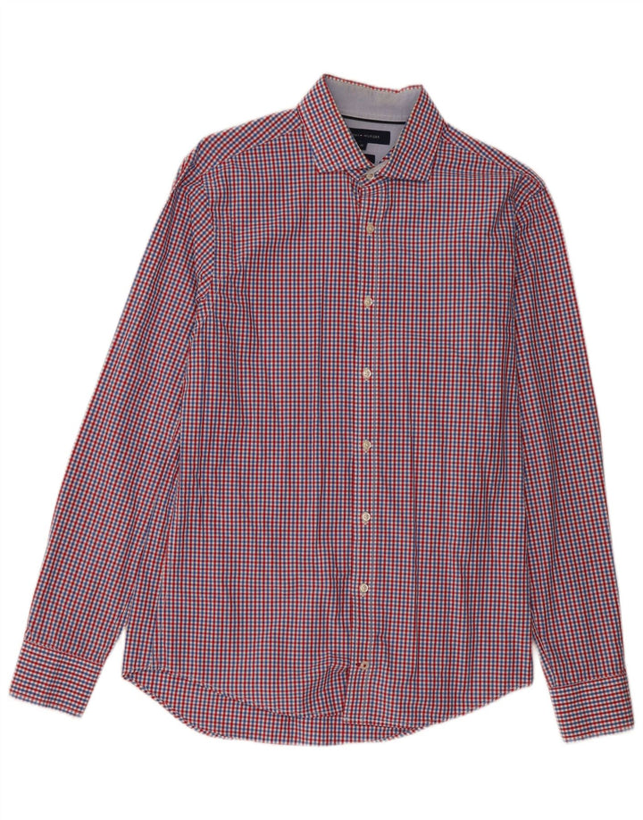 Cămașă Slim Fit Tommy Hilfiger pentru bărbați, bumbac vichy multicolor mediu