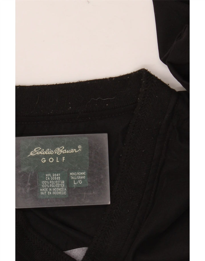 EDDIE BAUER Top cu mânecă lungă, mare, negru, poliester