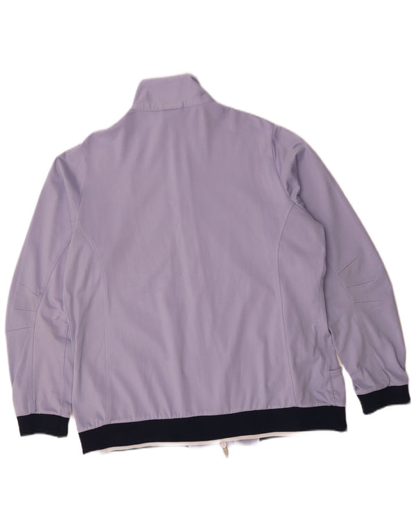 Jachetă de top pentru trening pentru femei Champion Easy Fit UK 18 XL Violet Colorblock