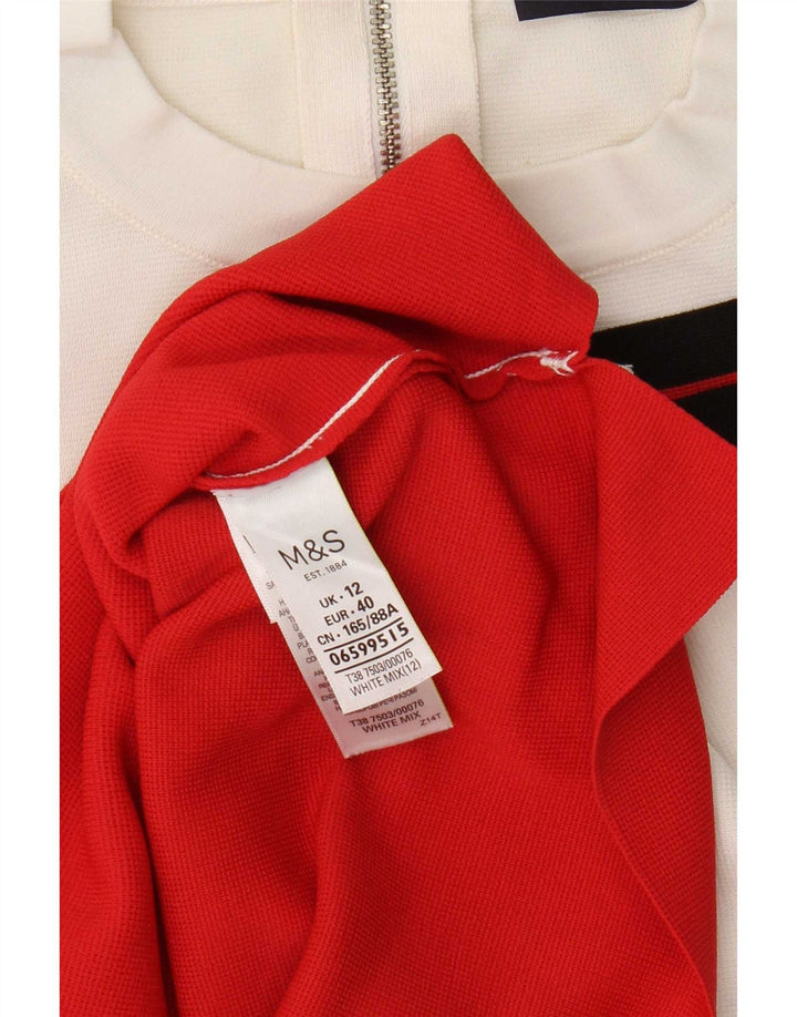 Vestă Marks & Spencer pentru femei UK 12 Medium White Colorblock Poliamidă