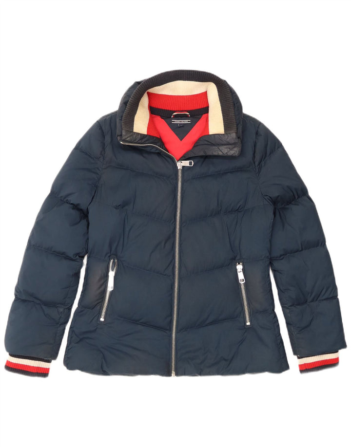 Jachetă căptușită Tommy Hilfiger pentru femei UK 12 Medium bleumarin Poliester