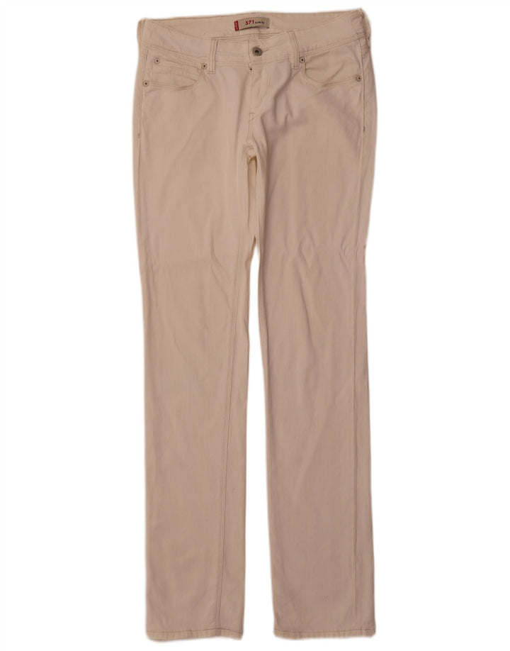 Blugi Levi's 571 Slim pentru bărbați W30 L33 alb