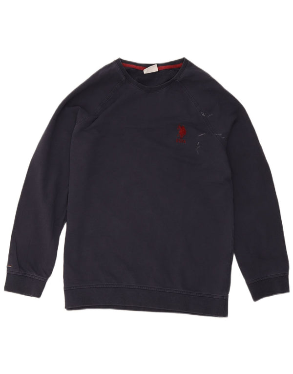 U.S. Polo Assn. Pulover pentru damă UK 14 mare, albastru bleumarin, bumbac