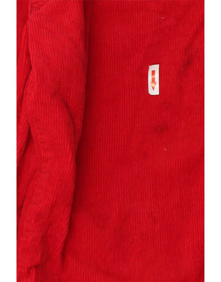 Stefanel Pantaloni Subțiri pentru Damă, din velur, L28 L30 Bumbac Roșu