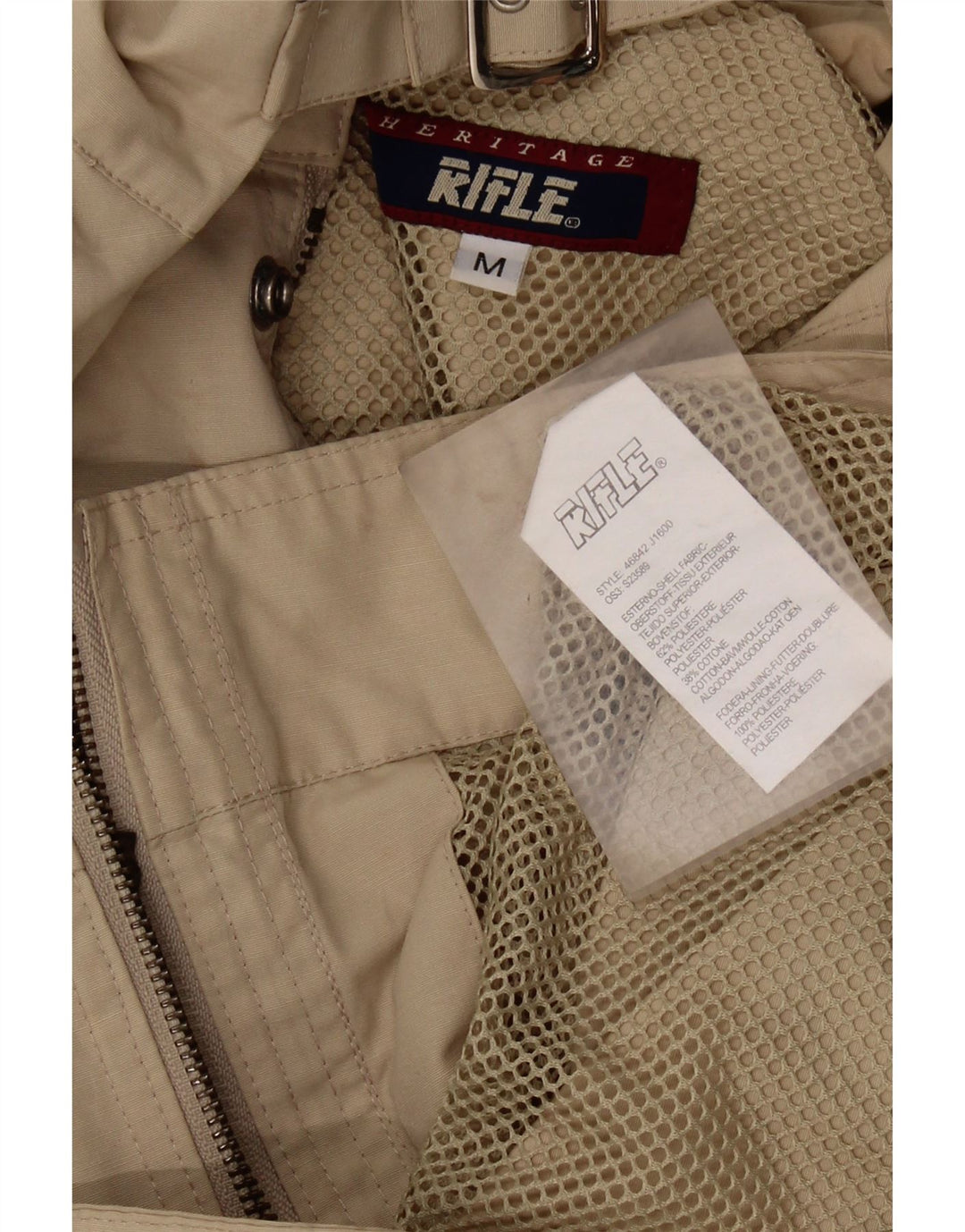 Jachetă pentru bărbați Rifle Heritage Utility UK 38 Medium Bej Poliester