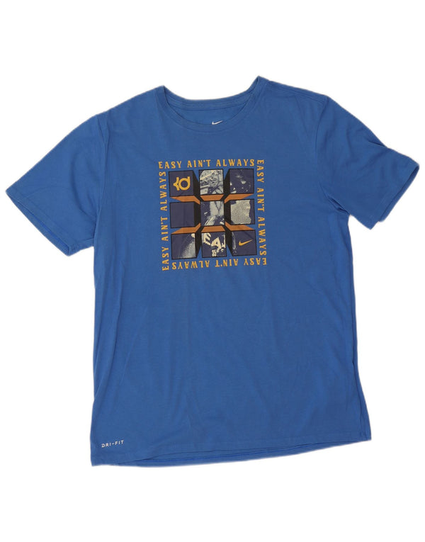 Tricou grafic Nike Dri Fit pentru băieți Top 15-16 ani XL Bumbac albastru