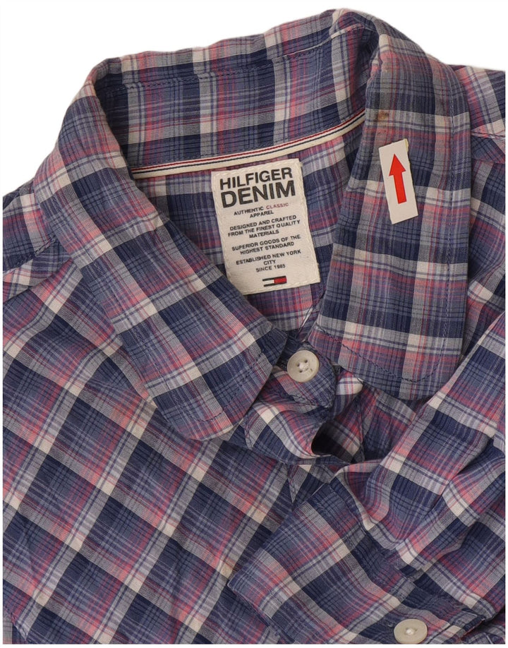 Cămașă Tommy Hilfiger pentru femei UK 14 Medium Blue Check Bumbac