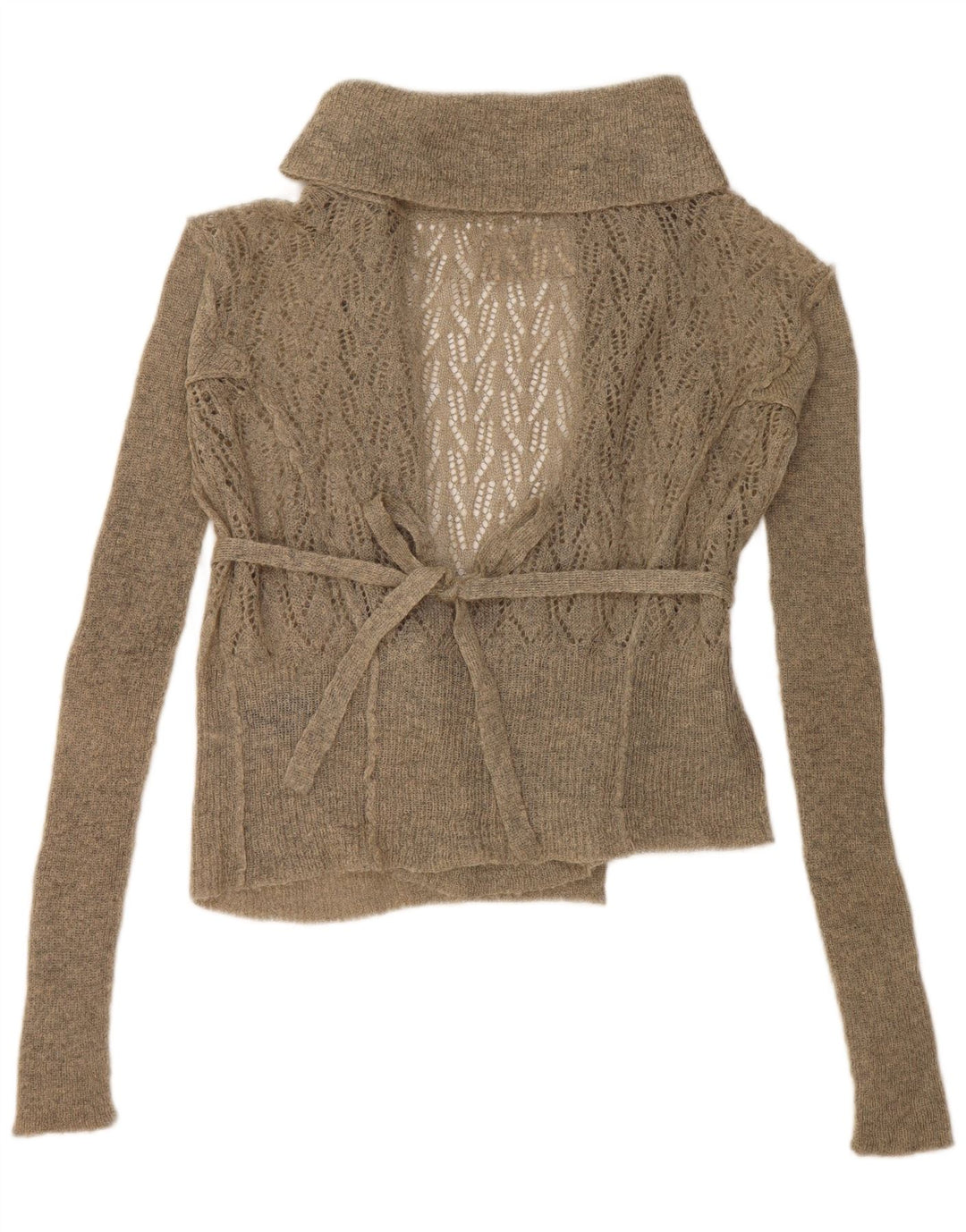 ALL SAINTS Pulover cardigan crop supradimensionat pentru femei Mărimea 12 verde