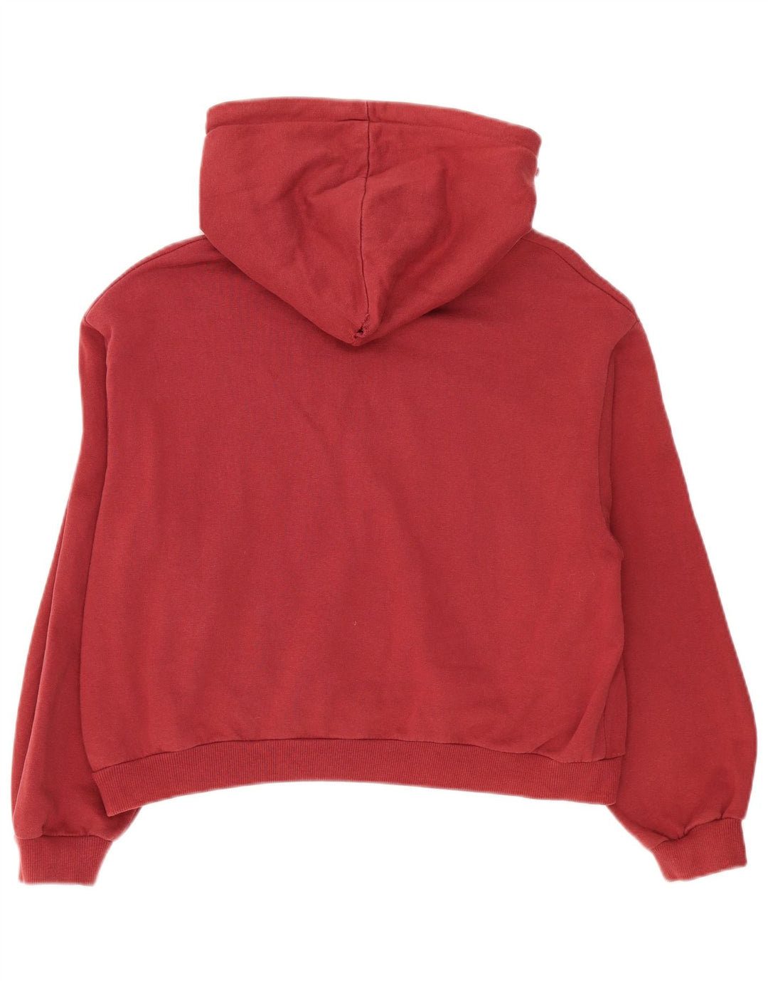 Pull & Bear Pull & Bear Pull & Bear Pull & Bear Pulover Oversized Crop Graphic Hoodie pentru femei UK 14 Medium Red