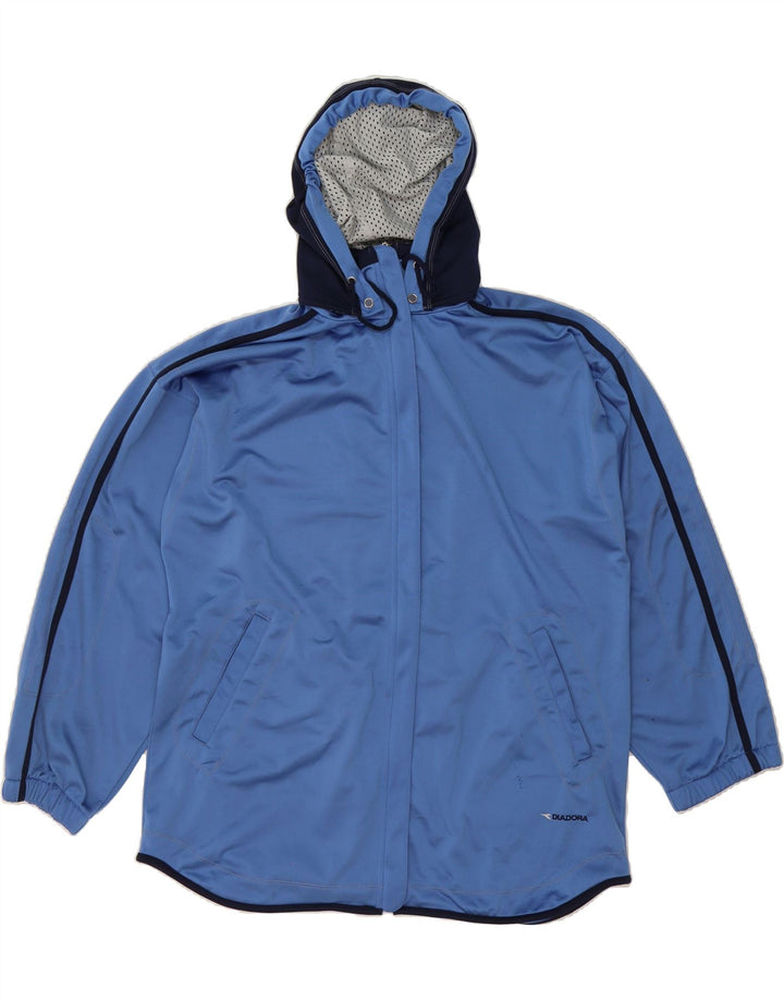 DIADORA Womens Oversized Tracksuit Top Jacket UK 12 Medium Blue Vintage Diadora and Second-Hand Diadora from Messina Hembry 