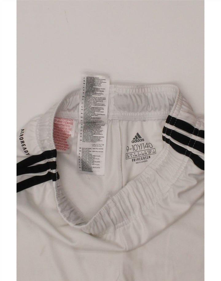 Pantaloni scurți sport Aeroready Adidas pentru băieți 9-10 ani, alb, poliester