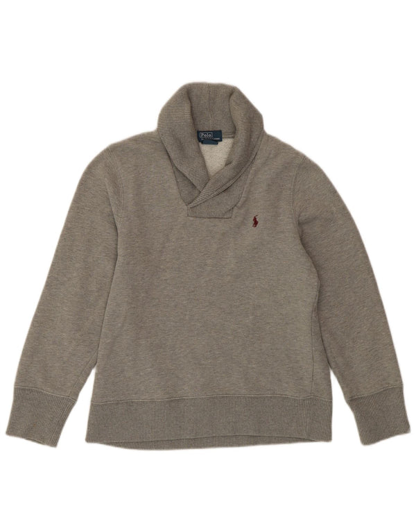 Pulover pentru fete Polo Ralph Lauren Pulover 10-11 ani bumbac gri mediu