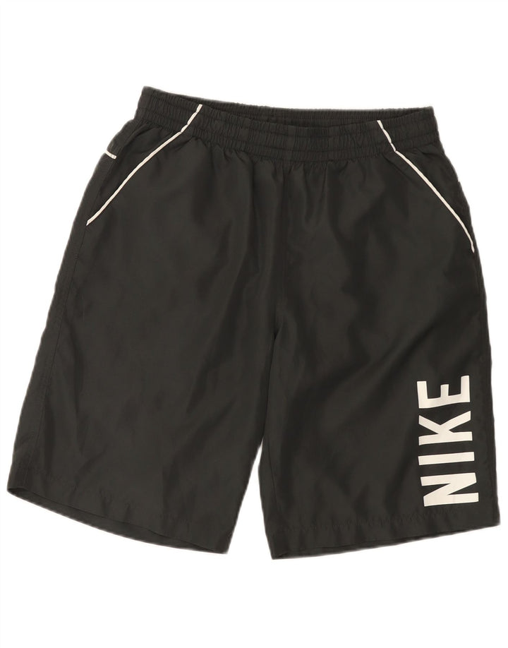 Pantaloni scurți sport grafic Nike pentru bărbați, poliester mediu negru