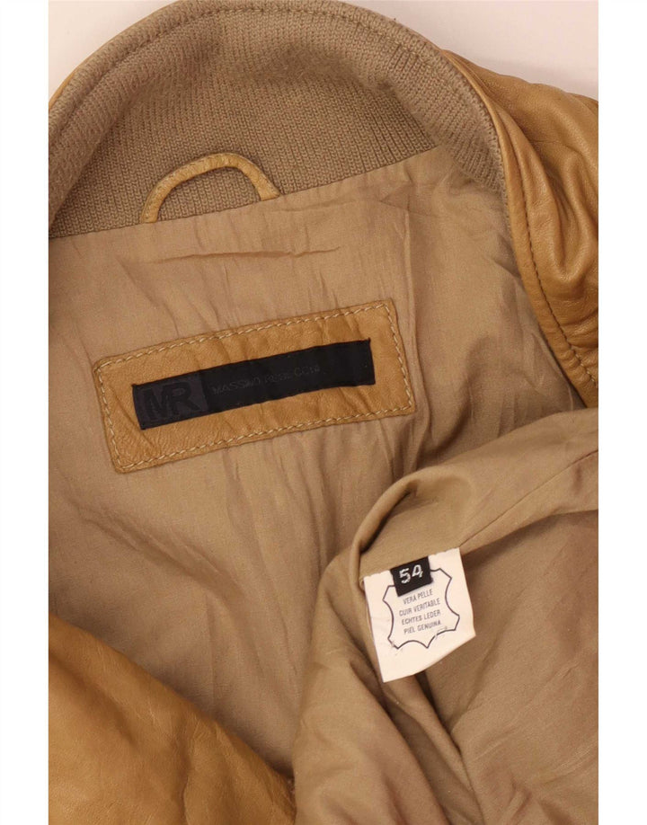 Geaca de piele Massimo Rebecchi pentru femei IT 54 3XL Bej