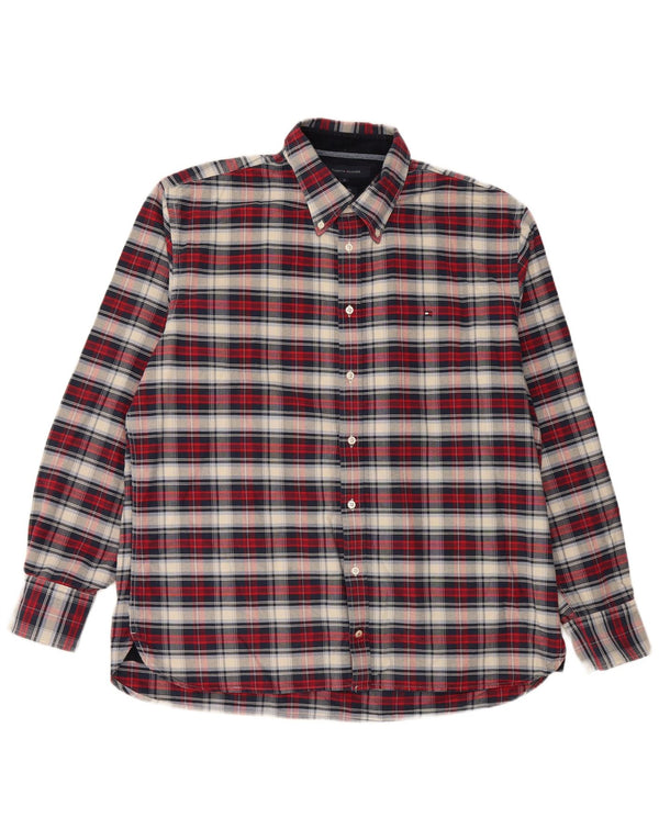 Cămașă personalizată pentru bărbați Tommy Hilfiger XL, bumbac cu carouri multicolore