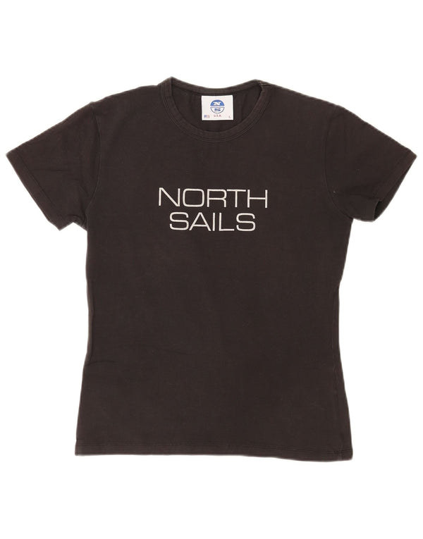 Tricou grafic North Sails pentru femei Top UK 14 Large Grey Bumbac