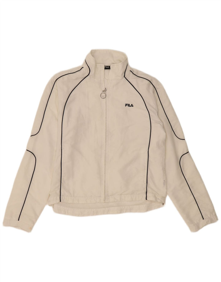 Jachetă de trening Fila pentru femei UK 16, mare, alb, poliester