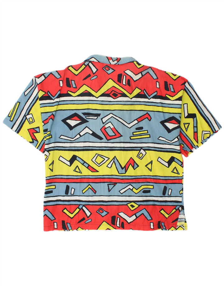 Cămașă cu mânecă scurtă Rio pentru bărbați, bumbac geometric multicolor mare