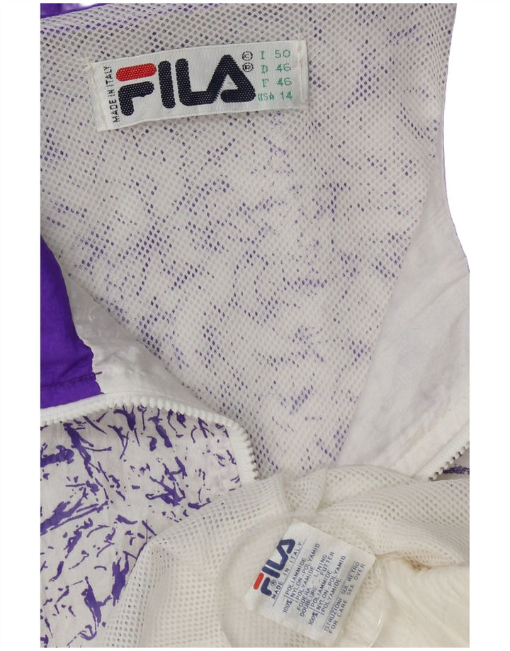 Jachetă de top pentru trening Fila, pentru femei, IT 50 XL, poliamidă albă pete
