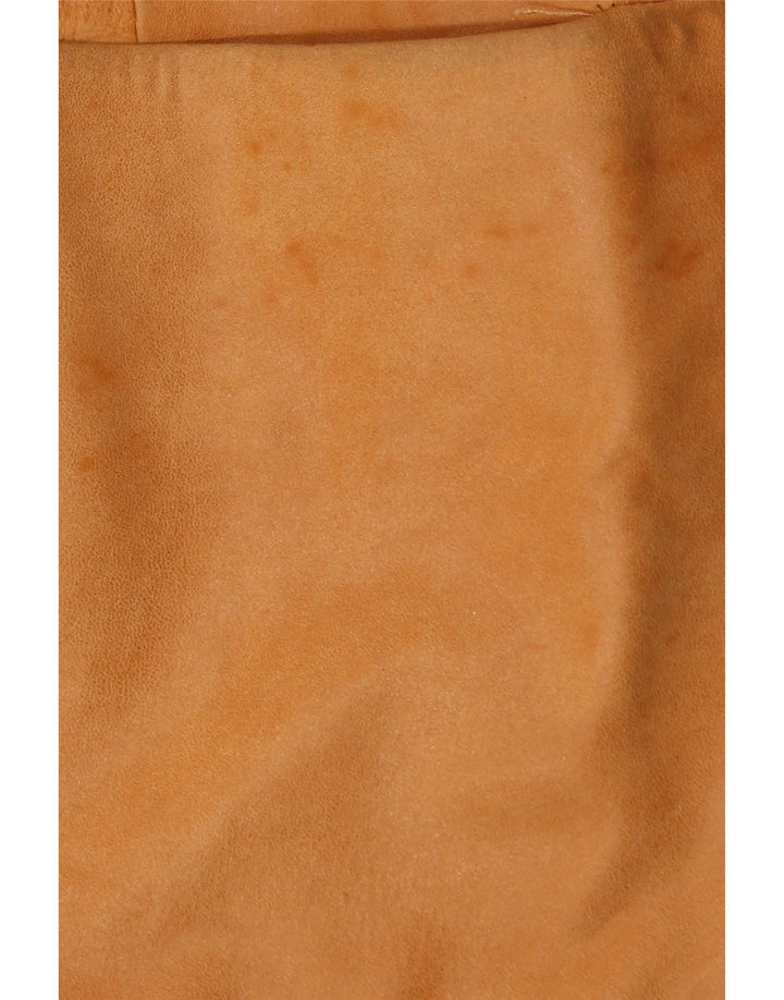 Jachetă de piele vintage pentru femei UK 16 Large Beige