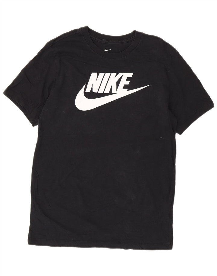 Tricou grafic pentru bărbați NIKE Top mediu negru bumbac