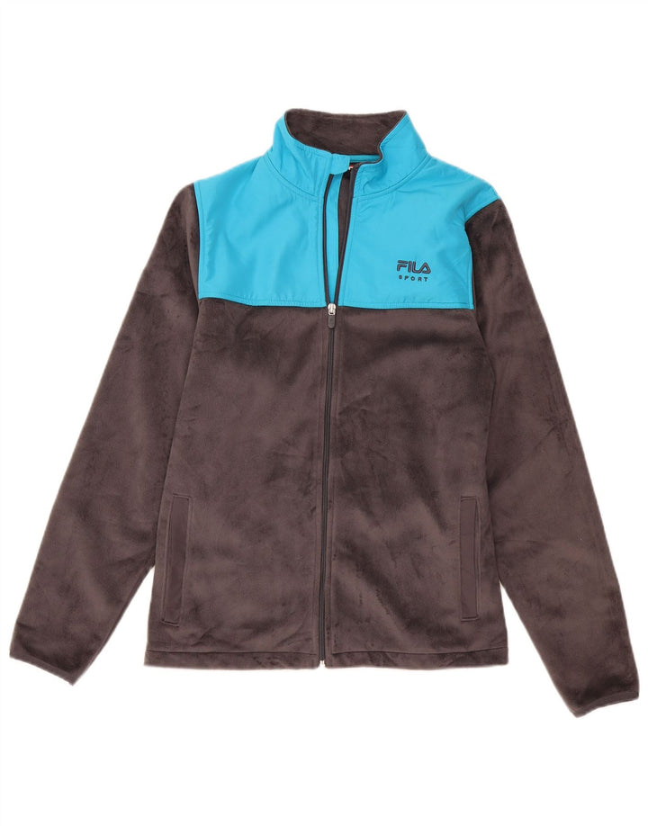 Jachetă pentru damă FILA Fleece UK 14 Gri mediu Poliester color bloc