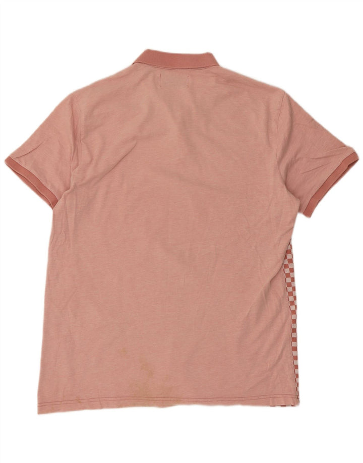 Tricou polo pentru bărbați Penguin, mare, roz geometric