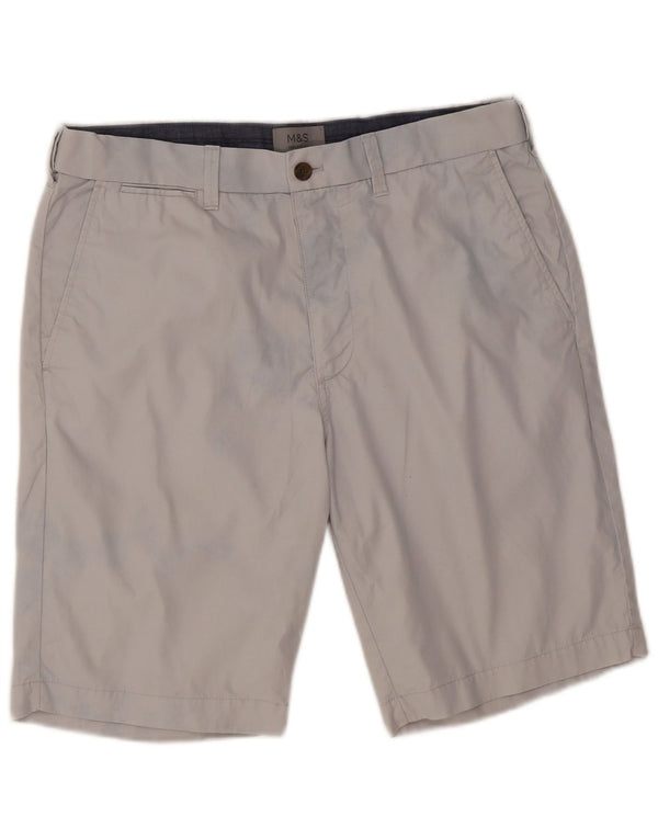 Pantaloni scurți chino pentru bărbați Marks & Spencer W34, bumbac gri mare