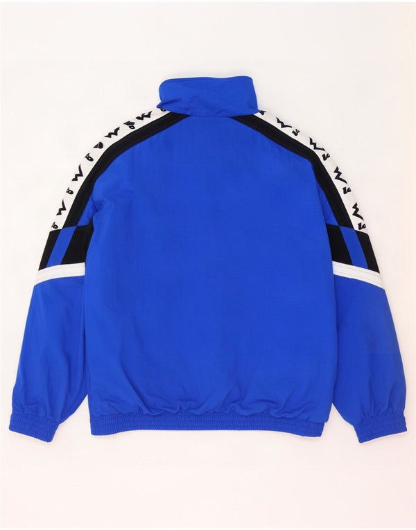 Lotto Mens Graphic Tracksuit Top Jacket 2XL Blue Colourblock Nylon