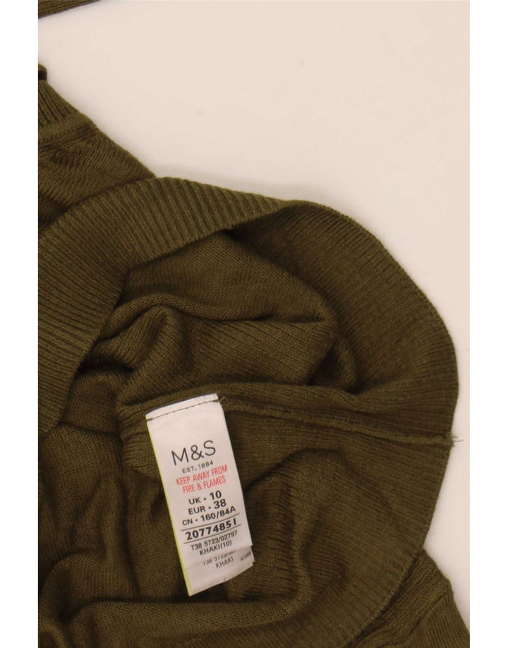 Marks & Spencer Pulover supradimensionat pentru femei cu decolteu rotund UK 10 Mic Kaki