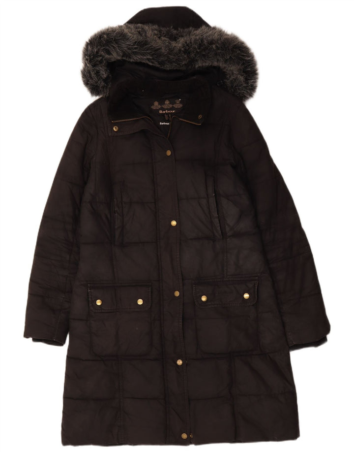 Palton căptușit cu glugă pentru femei Barbour UK 12 Medium Black