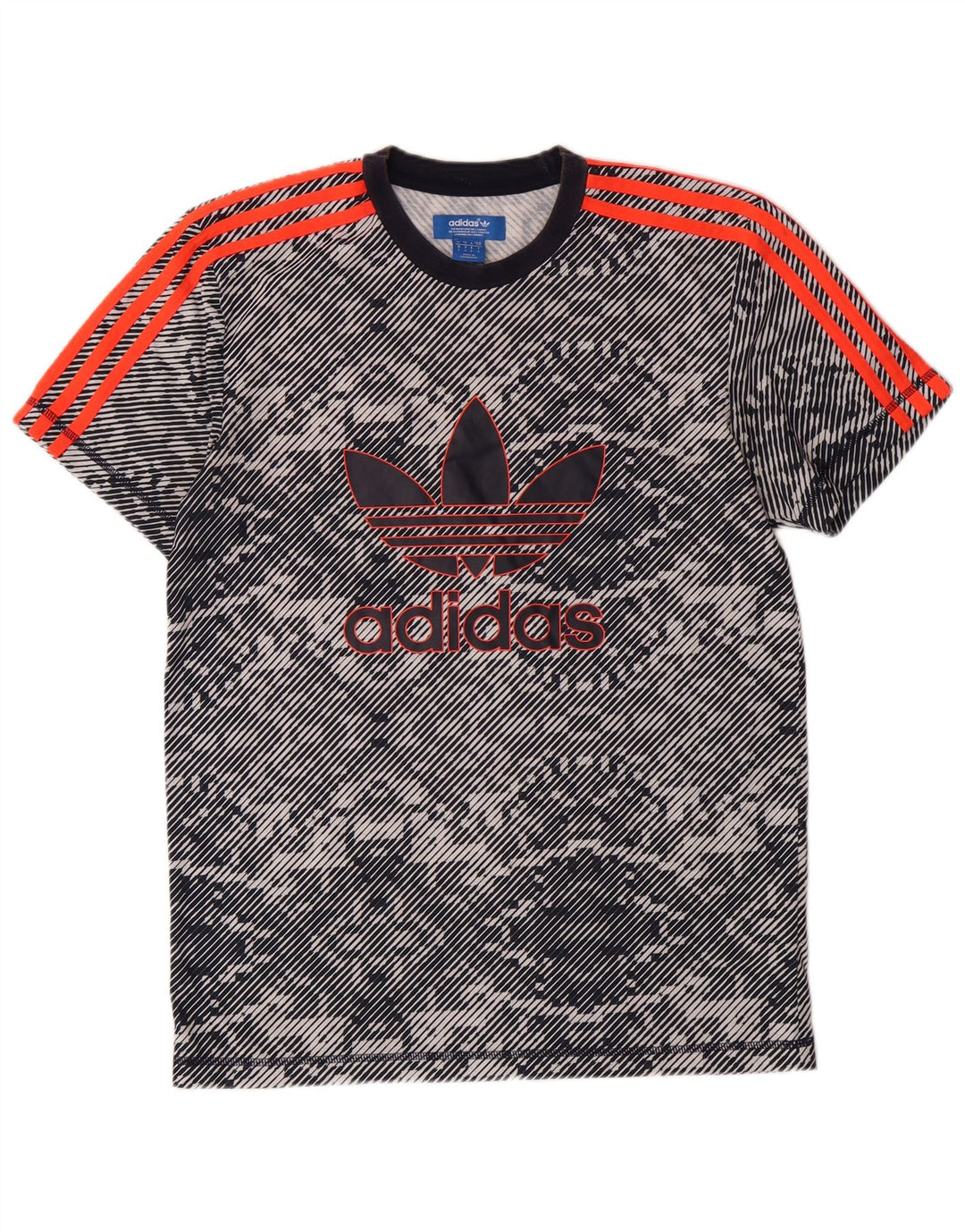 ADIDAS Mens Graphic T-Shirt Top Small Navy Blue Polyester