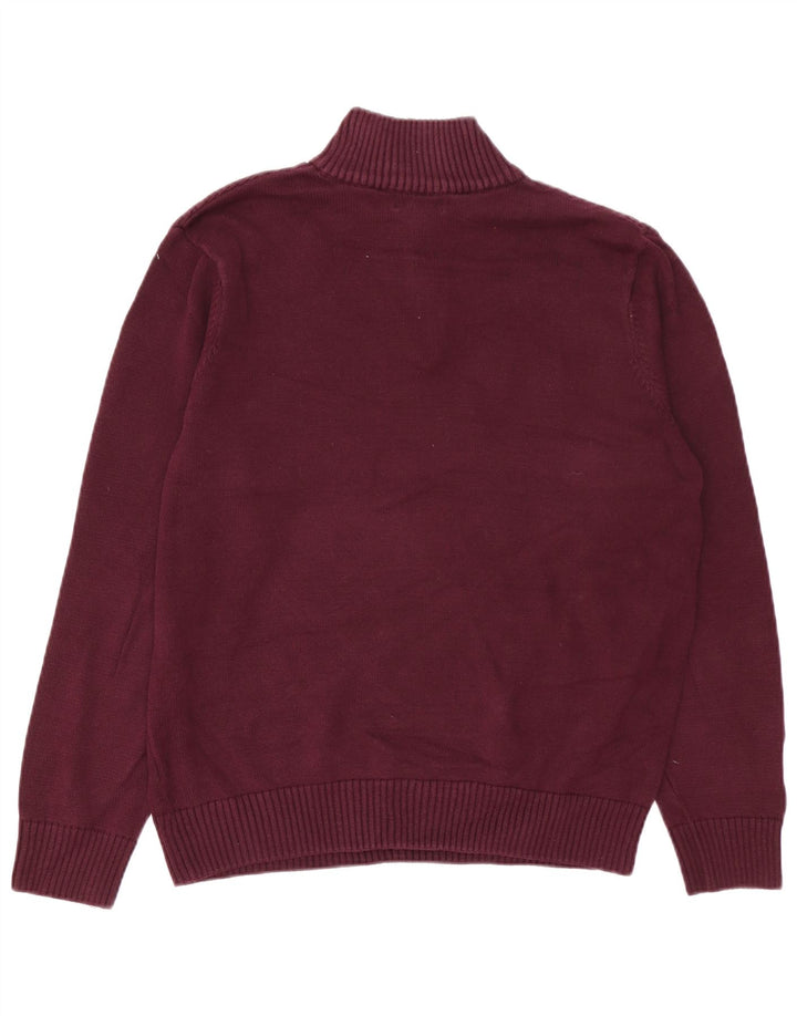 DOCKERS Pulover pentru bărbați, cu fermoar, cu gât, mare, burgundă