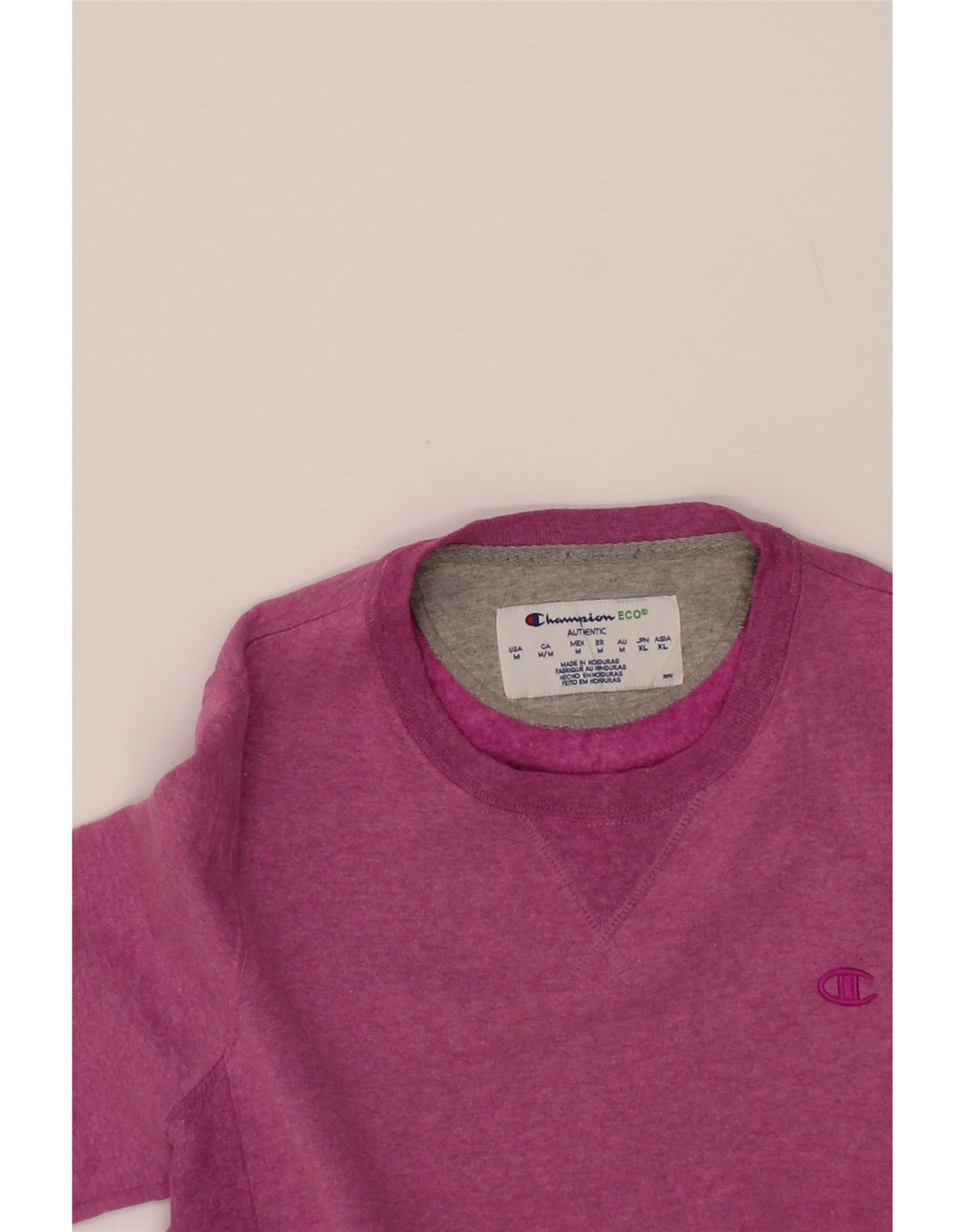 CHAMPION Womens Sweatshirt Jumper UK 14 Medium Pink Cotton Vintage Champion and Second-Hand Champion from Messina Hembry 