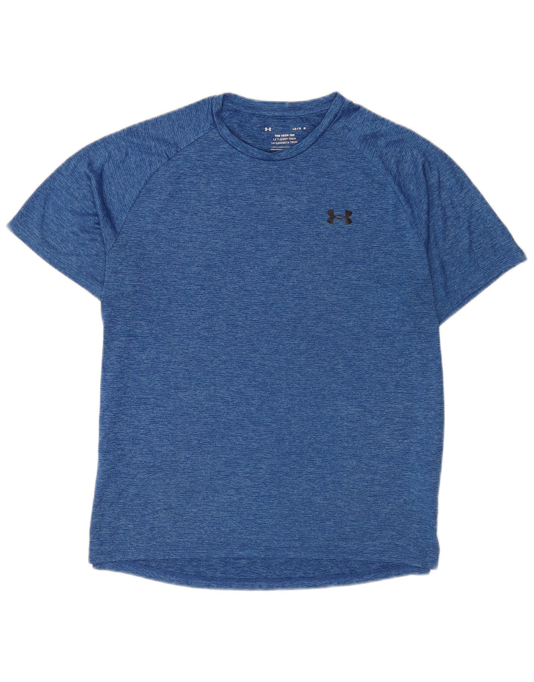 Tricou Under Armour pentru bărbați Top mare, albastru, poliester cu pată