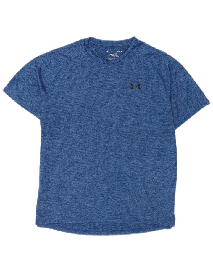 Tricou Under Armour pentru bărbați Top mare, albastru, poliester cu pată