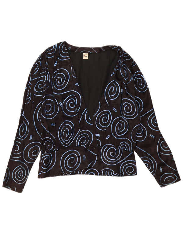 Bluză cămașă cu model abstract pentru femei TRU IT 42 Medium Black