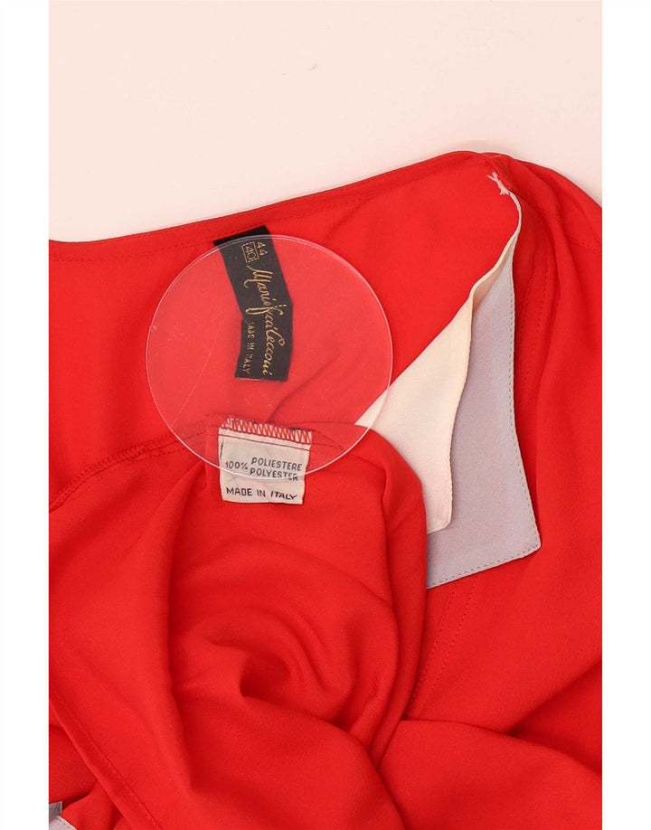 Bluză pentru femei Mario Pucci Cecconi Top IT 44 Medium Red Colorblock