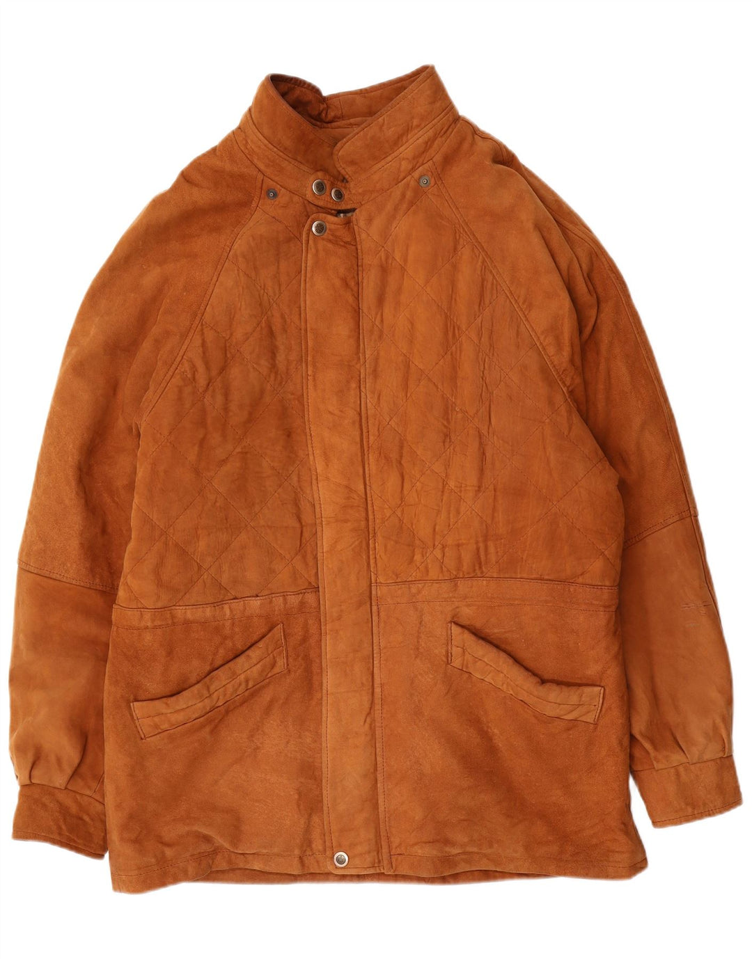 Jachetă vintage pentru bărbați din piele intoarsa UK 42 XL din piele maro