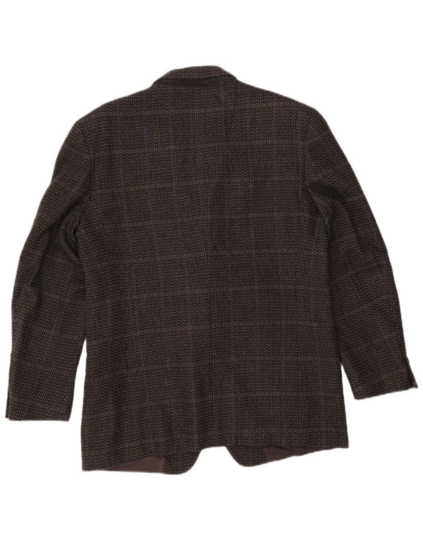 Jachetă pentru bărbați Cerruti 1881 cu 2 nasturi, IT 54 2XL, lână de miel cu carouri gri