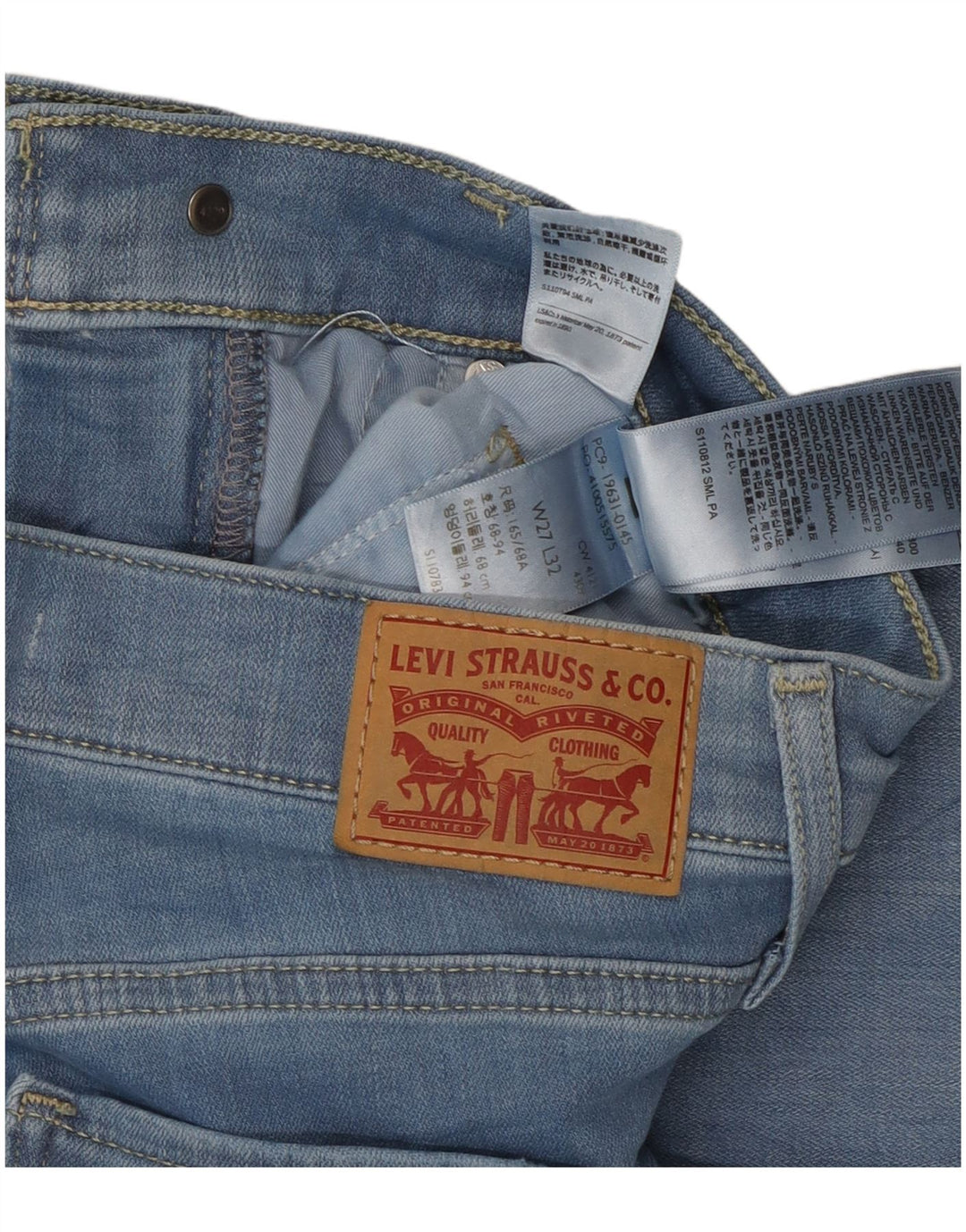Blugi drepți modelați 314 pentru femei Levi's L27 L32 Bumbac albastru