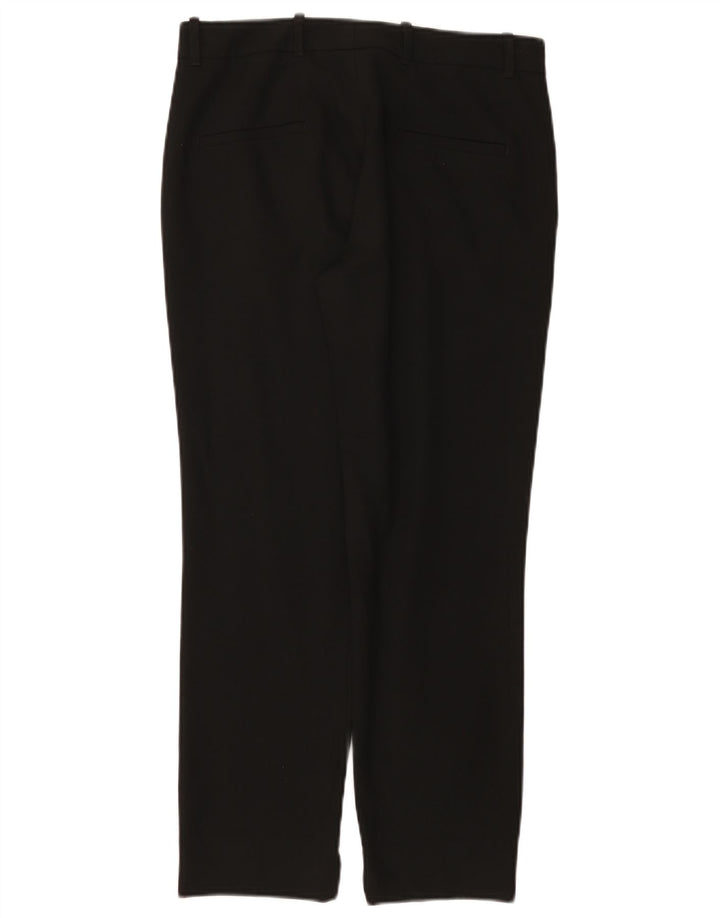 Pantaloni chino drepți ZARA pentru femei Mici L26 L26 Poliester negru