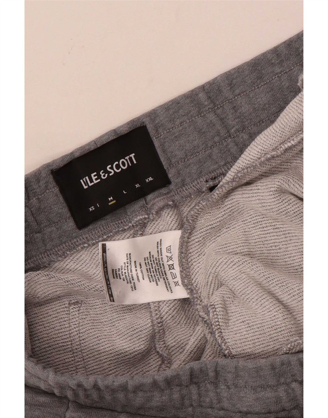 Pantaloni de trening pentru bărbați Lyle & Scott Pantaloni de jogging din bumbac cu pete gri mediu