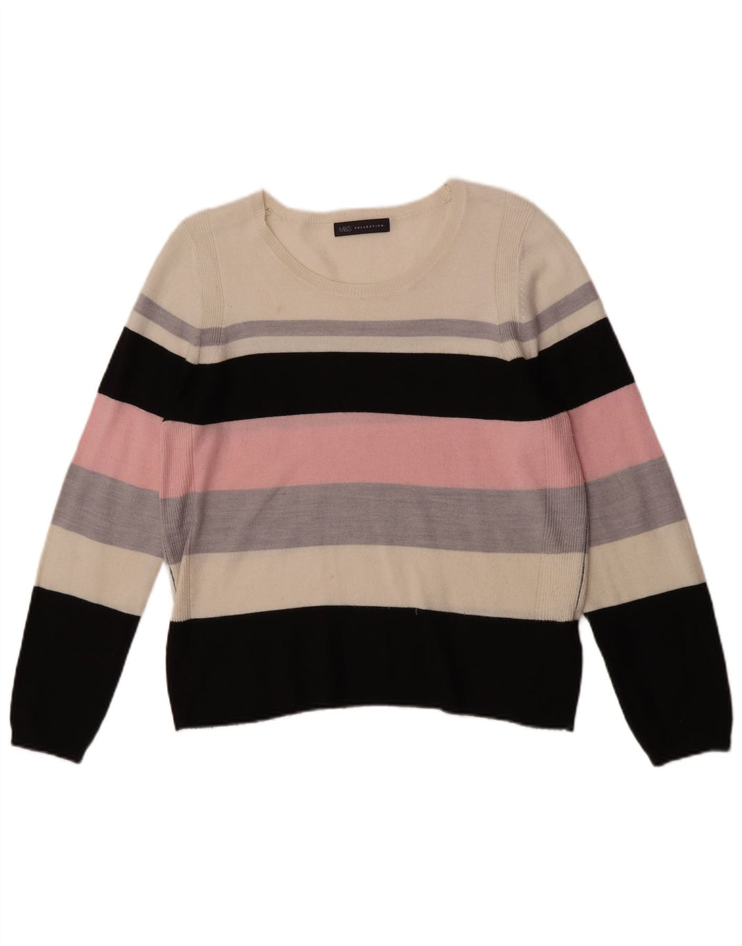 Pulover pentru femei Marks & Spencer cu gât cu barca UK 14 mare, multicolor