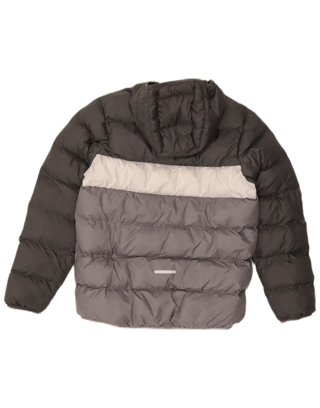 Jachetă căptușită cu glugă Adidas pentru băieți 13-14 ani, gri, poliester color bloc