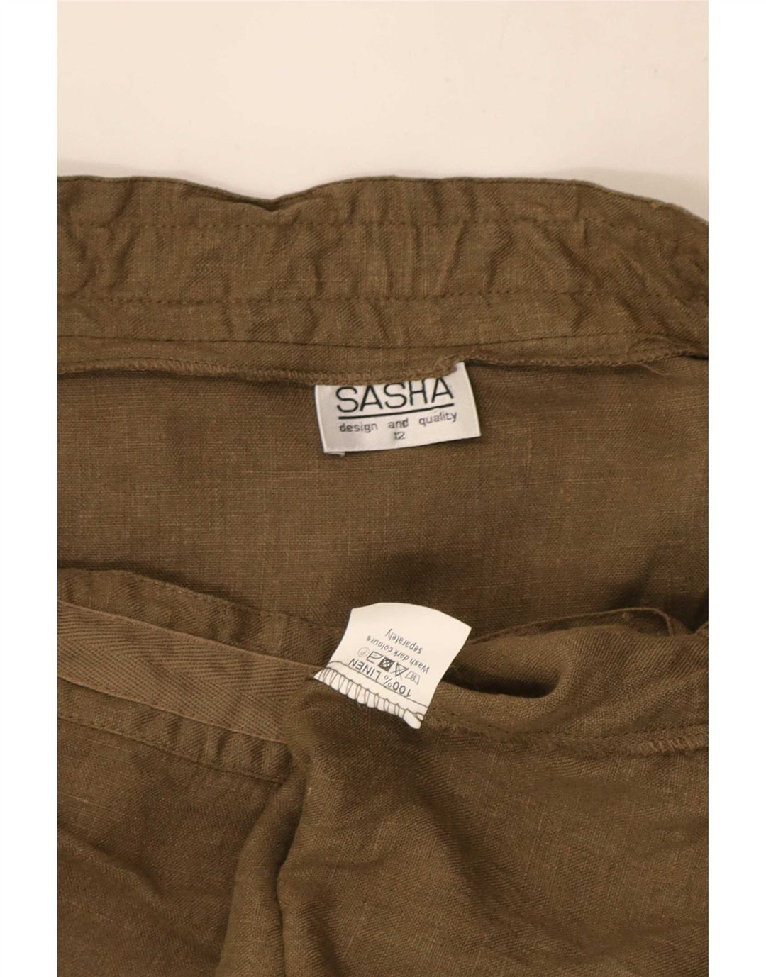 Fusta cargo pentru femei Sasha UK 12 Medium W29 Khaki Linen